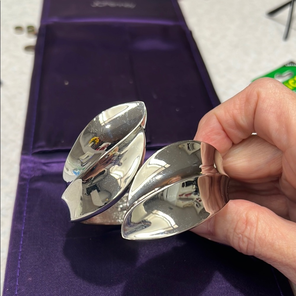 Silver Sculptural Cuff Bracelet